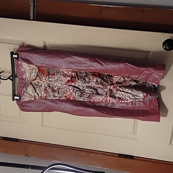 Nicole Miller Gorgeous Strapless Metallic Pink Silk Cocktail Dress -12- - Picture 1 of 9